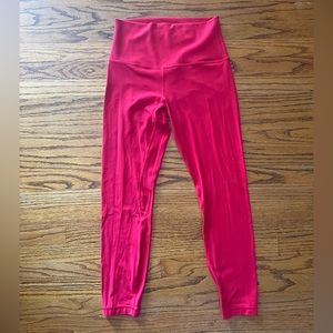 Red Lululemon Align Leggings